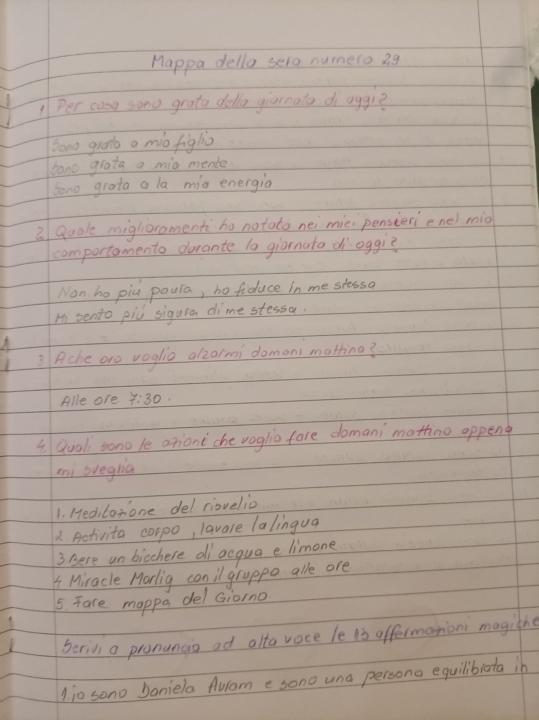 La mia mappa della sera numero 29