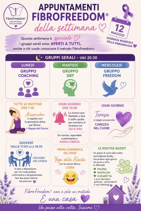 💜 APPUNTAMENTI FIBROFREEDOM® DELLA SETTIMANA 💜