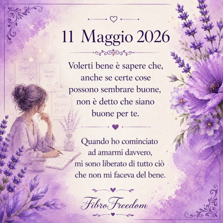 Una carezza al cuore 💜 11 Maggio 2026