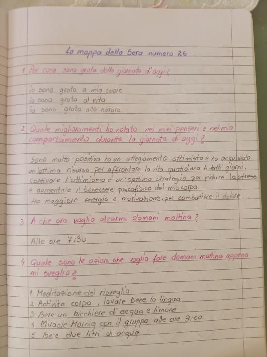 La mappa della Sera numero 26❤️💚💜🤗🙏💪🧠🌞🥰
