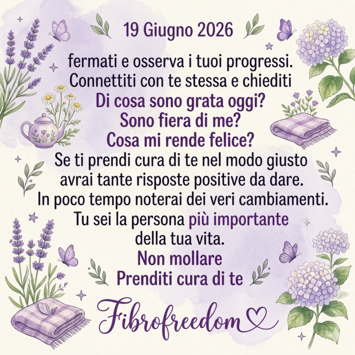 Una carezza al cuore 💜 19 Giugno 2026
