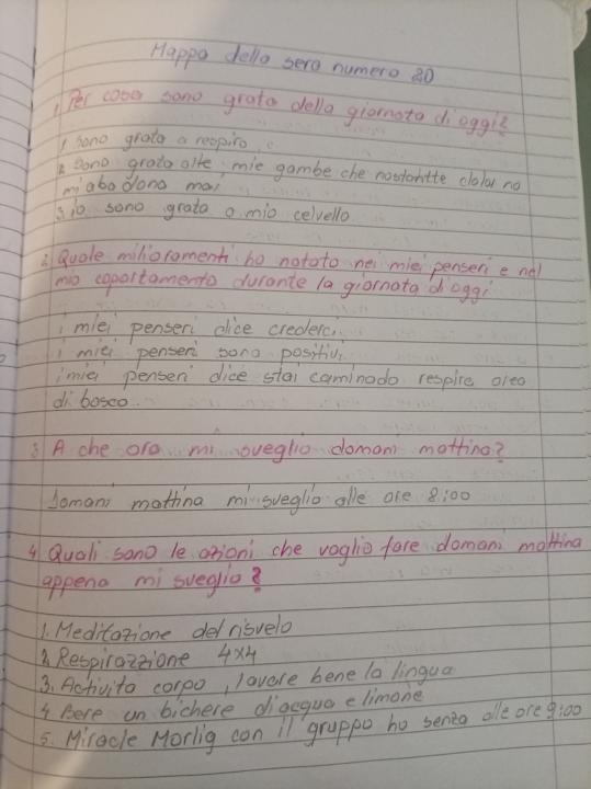 La mia mappa della Sera numero 30 ❤️💪💚🙏💜