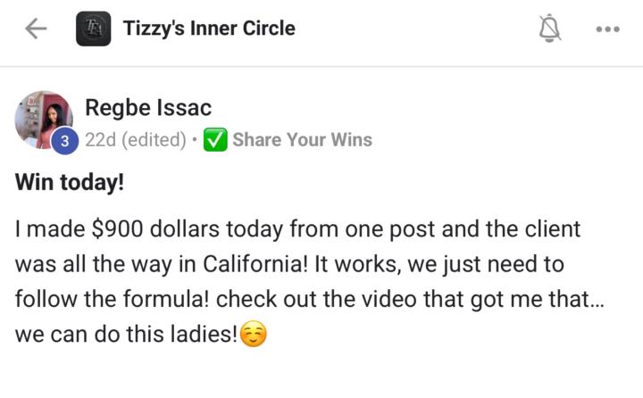 $900 from one comment 