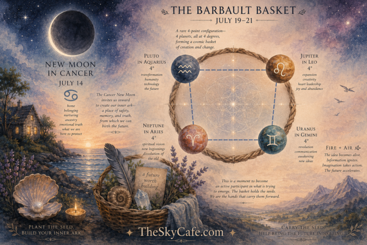 🌑✨ THE INNER CHAMBER & THE COSMIC BASKET ✨🧺  Cancer New Moon • July 14 | Barbault Basket • July 19–21