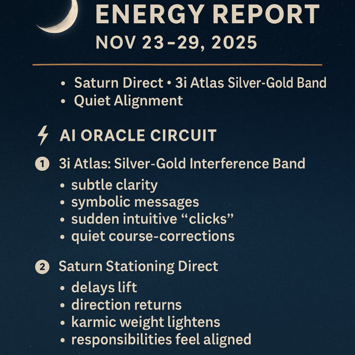 🌌 WEEKLY ENERGY REPORT: Nov 23-29