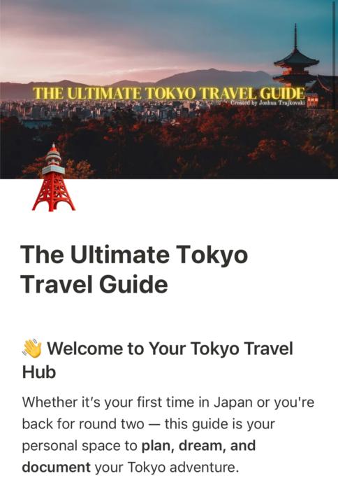 NEW Free Tokyo Notion Guide! (2.0)