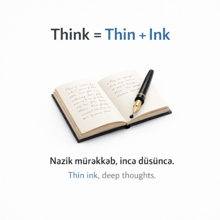 Think = Thin + Ink
