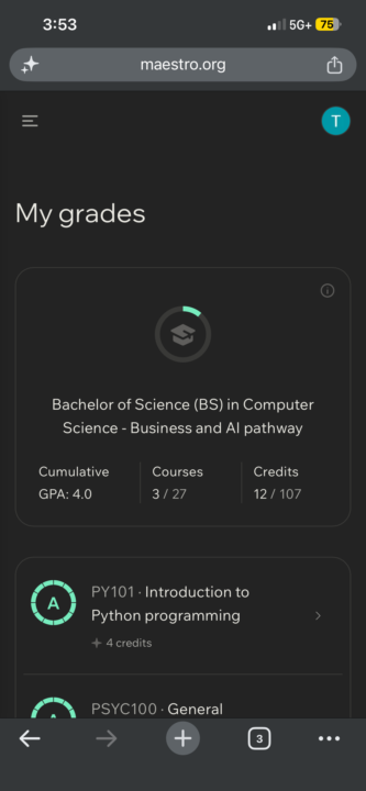 Proud of myself