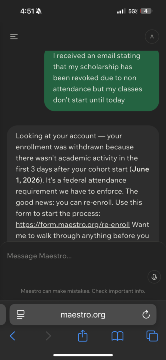 Automatically unenrolled