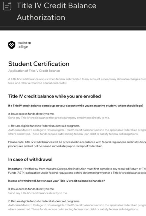 (Student Loans)Title IV Loans update