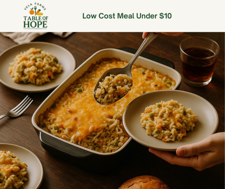 🥘 Cheesy Chicken & Rice Bake