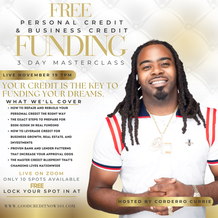 FREE 3 Day Personal & Business Credit Funding Masterclass