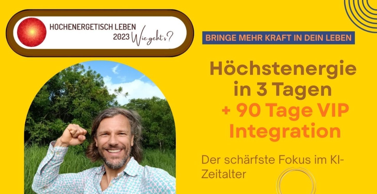 VIP-Erfahrung: Höchstenergie in 3 Tagen + 90 Tage