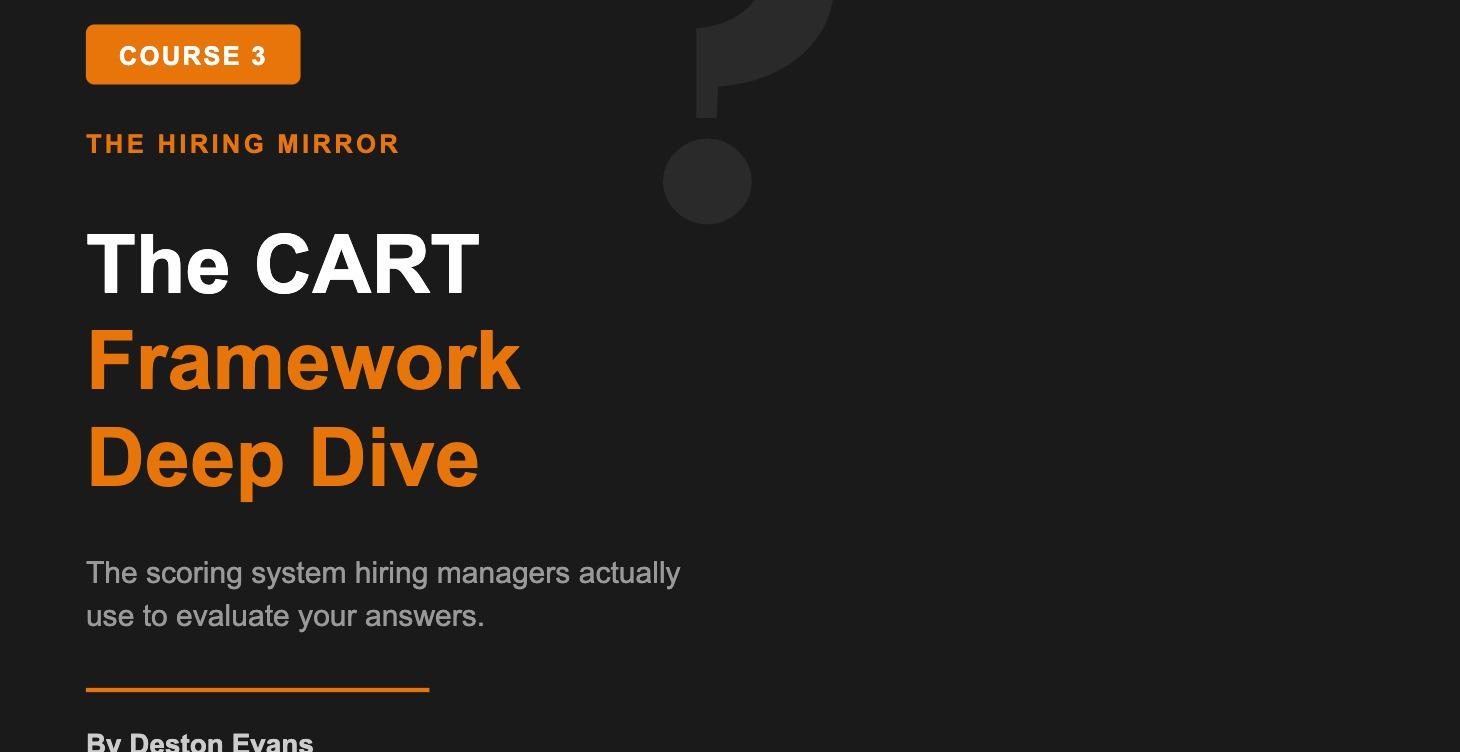 THE CART FRAMEWORK DEEP DIVE