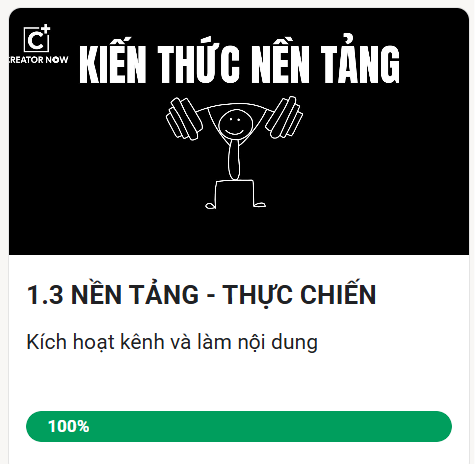 Đã xem xong tất cả các bài trong 1.3: NỀN TẢNG THỰC CHIẾN!