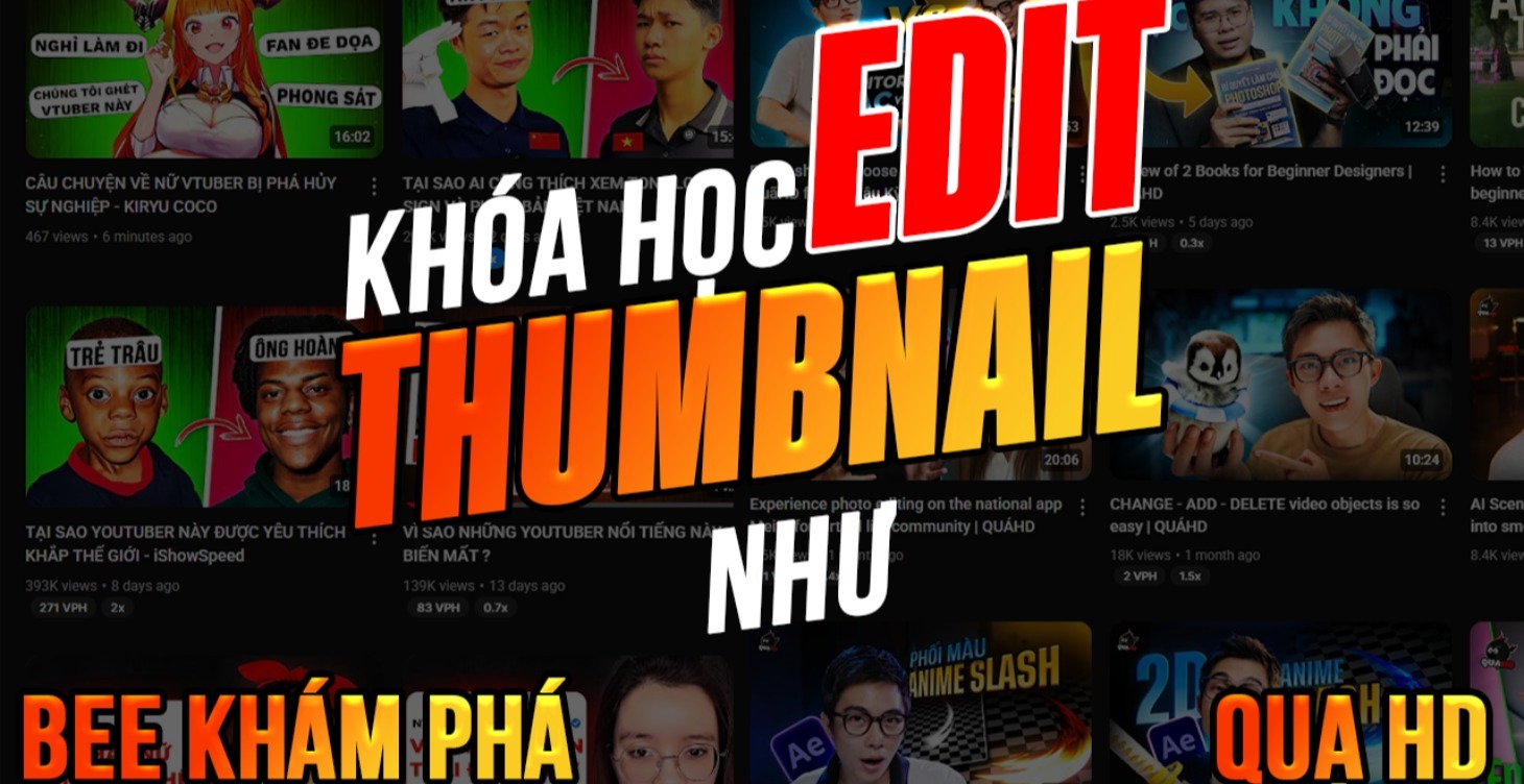 Thiết Kế Thumbnail Như Bee Khám Phá