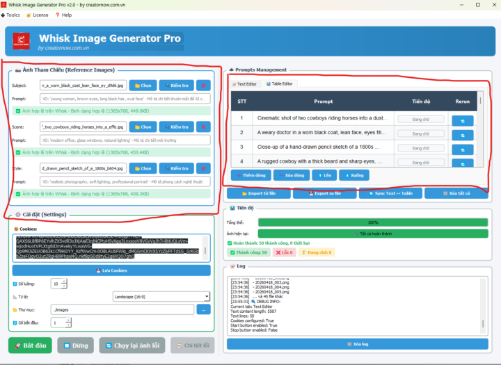 Tool tạo ảnh có update mới