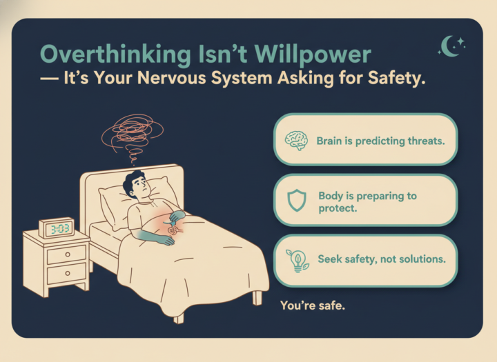 🧠 Overthinking Isn’t A Willpower Issue. It’s Your Nervous System Asking For Safety.
