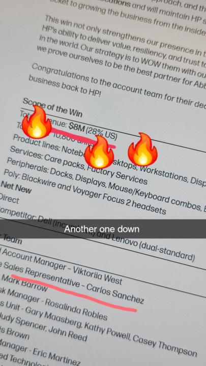 Won an $8million dollar deal at work! 