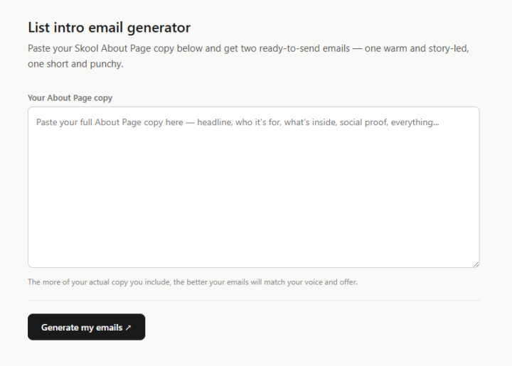 New ✨Generate an email in seconds 