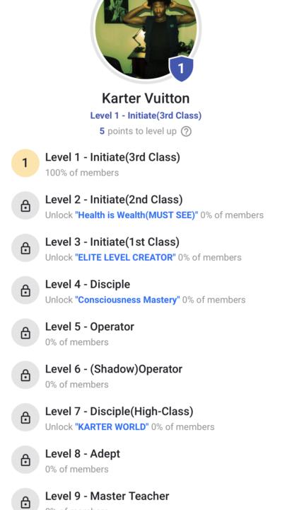 About the Leveling System/ Hierarchy