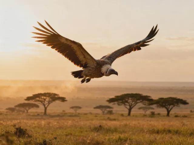 Vultures can soar for hours without flapping their wings.