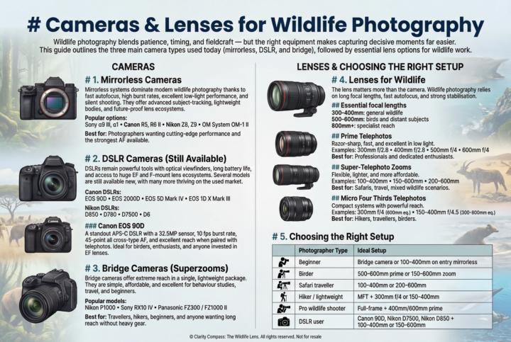 Cameras and Lenses for Wildlife