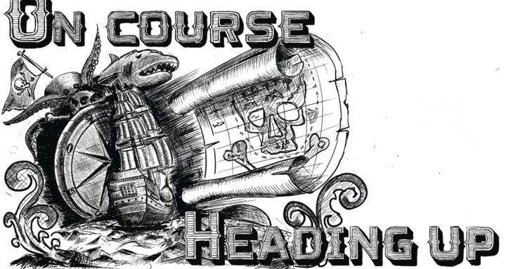 On course Heading up