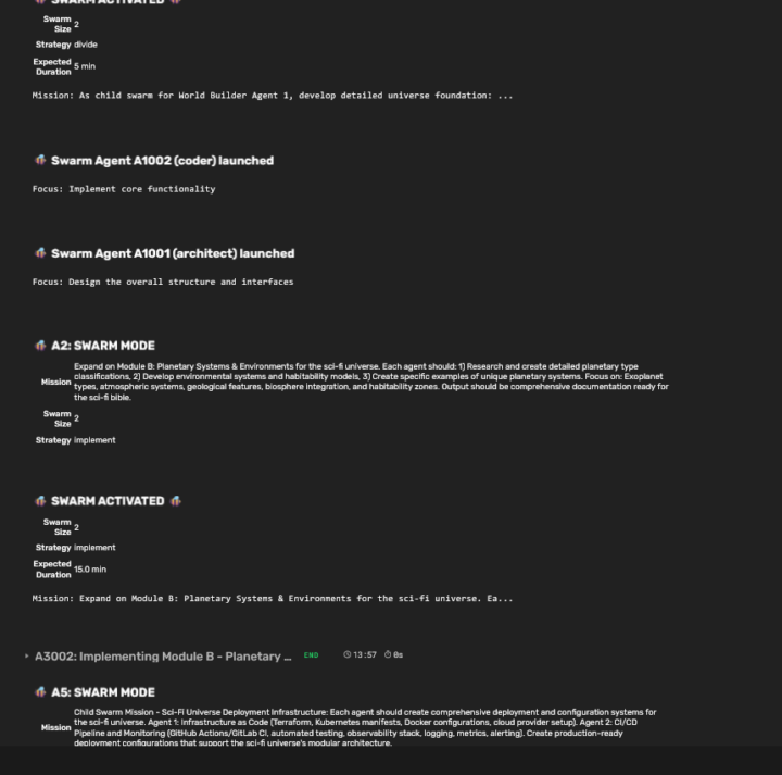 Agent Zero Swarm Mode Natively