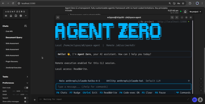 Agent Zero v1.9 is live! Meet the A0 CLI Connector 🖥️