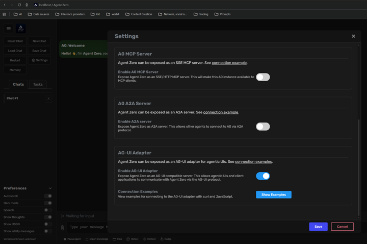 AGUI Server and Client Test plus Agents Library Test implementations