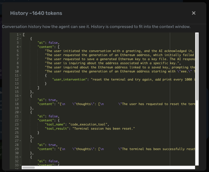 New context window management in dev branch