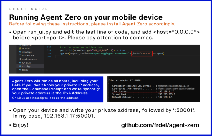 Running Agent Zero on your mobile device