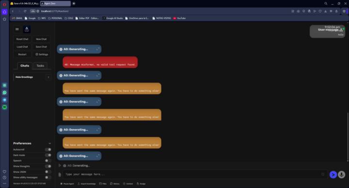 Ollama models not working properly