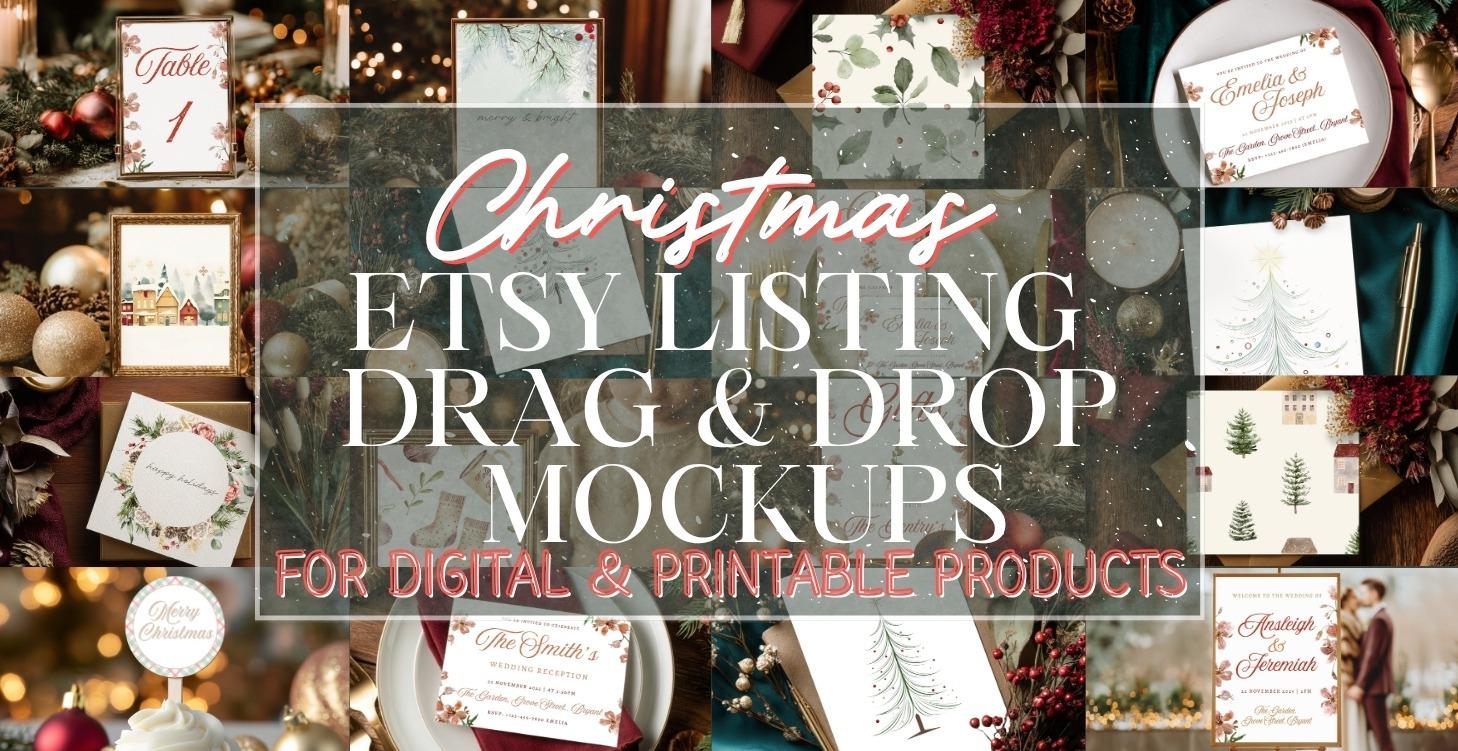 Etsy Listing Christmas Drag & Drop Mockups