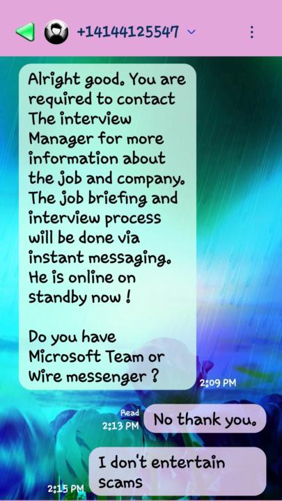 Text scams