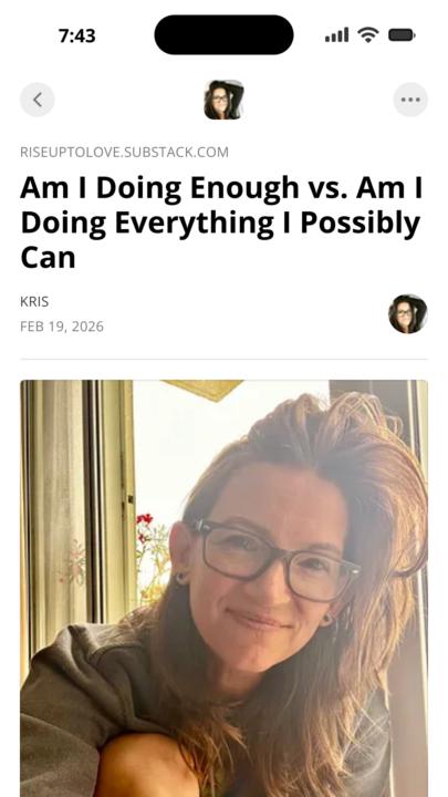 Am I Doing Enough? vs. Am I Doing Everything I Possibly Can?