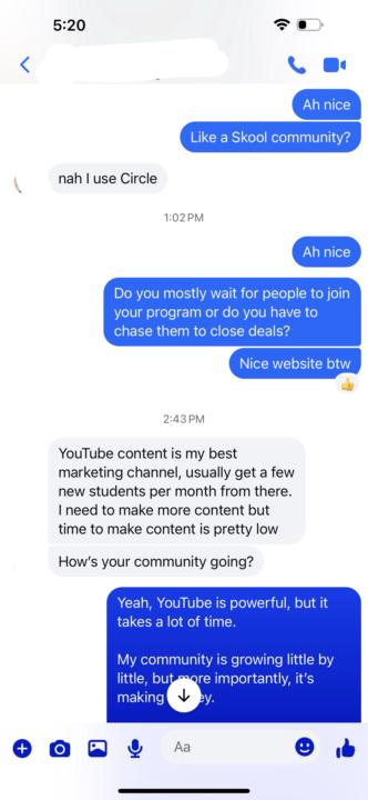 Tweaked my messaging a bit and it’s moving the needle 