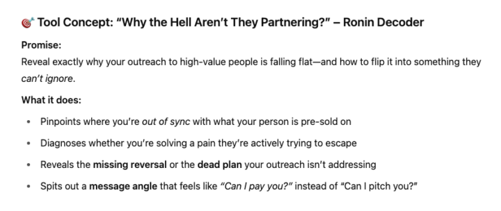 Another Ronin tool idea - good or shit?