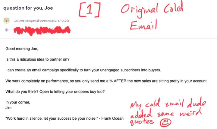 Cold email to coffee date same day - step by step
