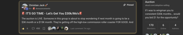 First auction campaign is looking pretty promising....