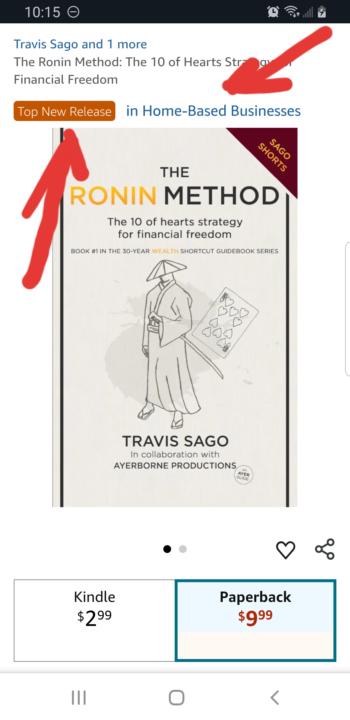 The Ronin Method hits Top New Release