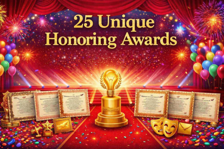 25 Honoring Awards List with 3 Clean Comedy