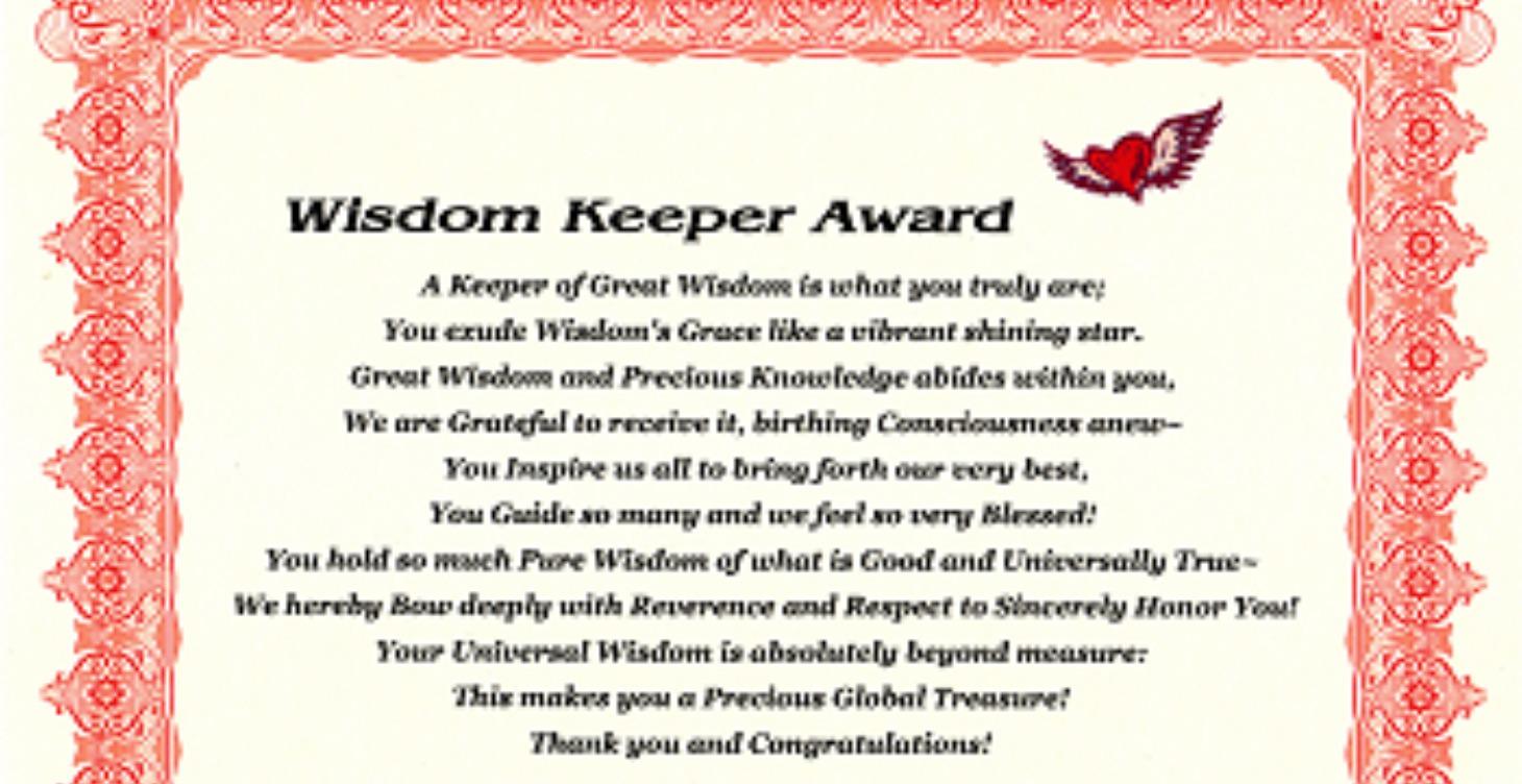 Wisdom Keeper Awards bundle of 5