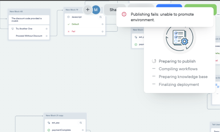 Unable to Publish Voiceflow Workflow
