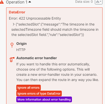 Timezone error