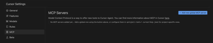 How to connect Perplexity MCP to Cursor in its new UI?
