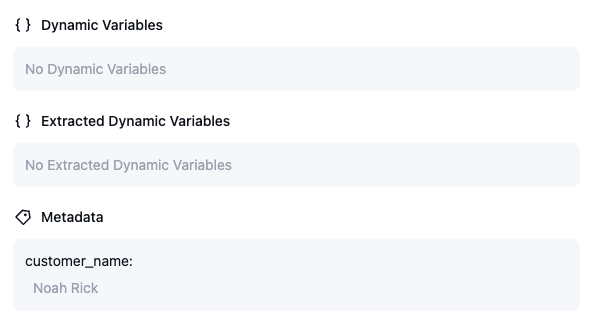 n8n Metdata -> Retell Dynamic Variable