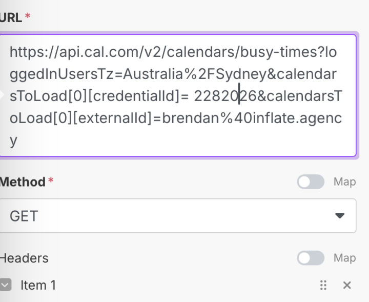 Need Help With CAL V2 API URL