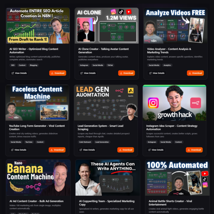 📂 Premium Automation Templates with Setup Video Guide 🚀